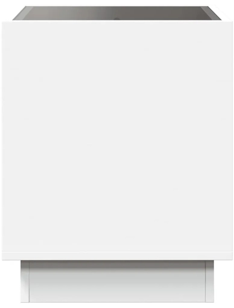Mesa de cabeceira com luzes LED Infinity 40x40x50 cm branco