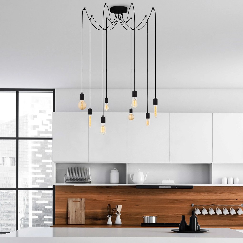 Chandelier Kabluni – Preto – 156 x 156 cm