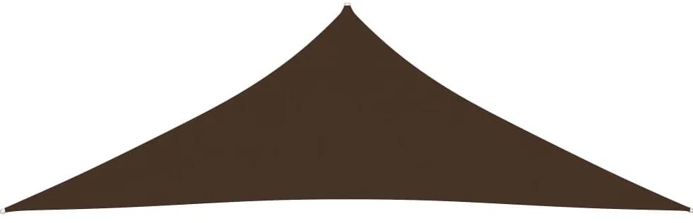 Para-sol estilo vela tecido oxford triangular 4x4x5,8m castanho