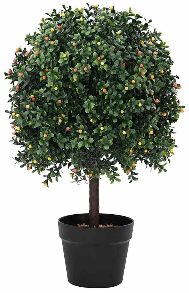 Árvore Artificial vidaXL com Frutas e Vaso 35x50 cm Verde