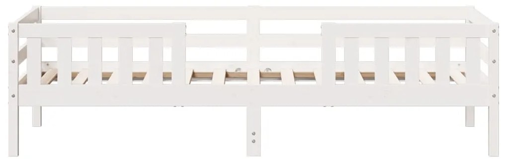 Cama sem colchão 100x200 cm madeira de pinho maciça branco