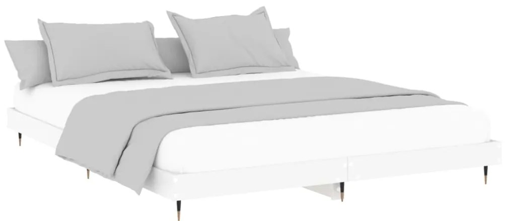 Estrutura de cama 180x200 cm derivados de madeira branco