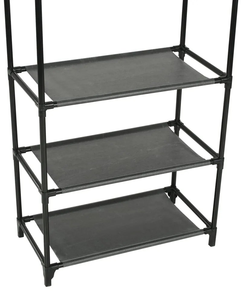Suporte para roupas aço e tecido não tecido 55x28,5x175cm preto