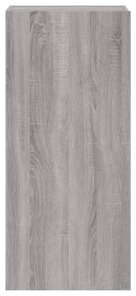 Móvel parede TV 40,5x30x90 cm derivados de madeira cinza sonoma