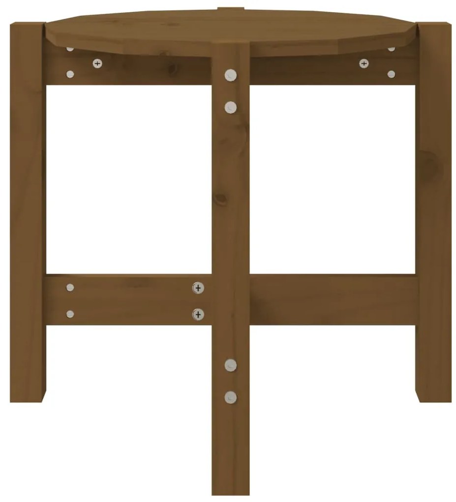 Mesa de centro Ø 52,5x45 cm madeira pinho maciça castanho-mel