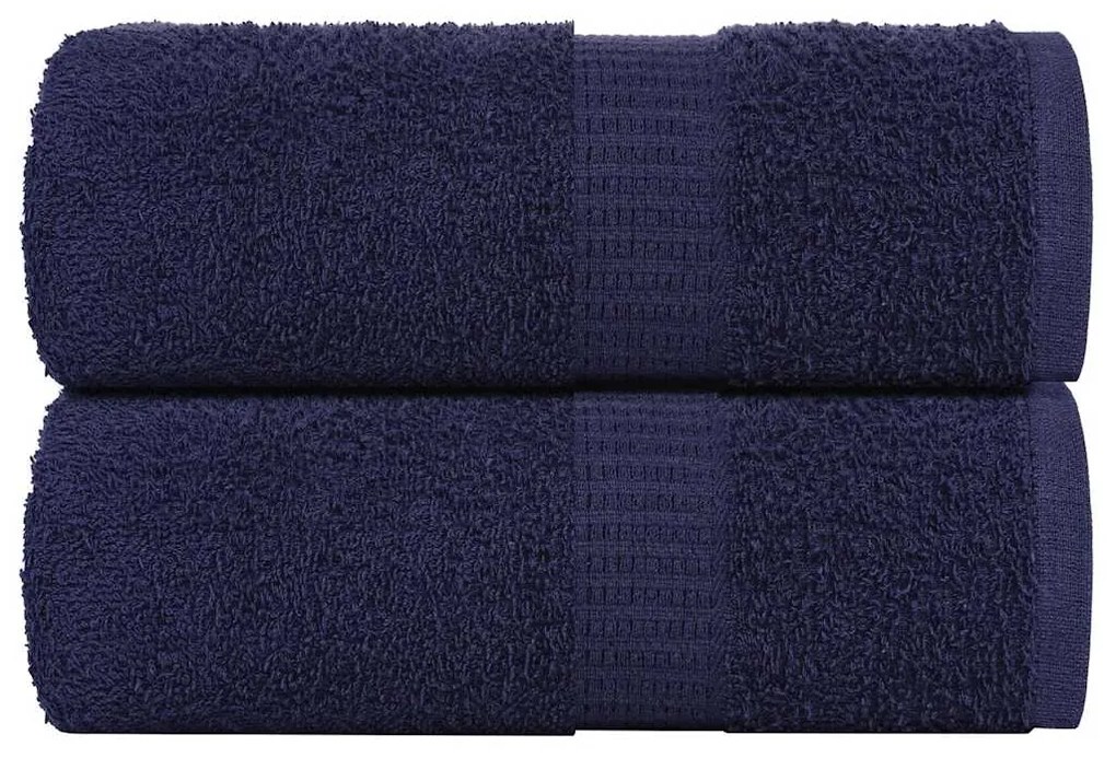 Sabonete toalhas 2 pcs azul marinho 30x30cm 360gsm 100% algodão