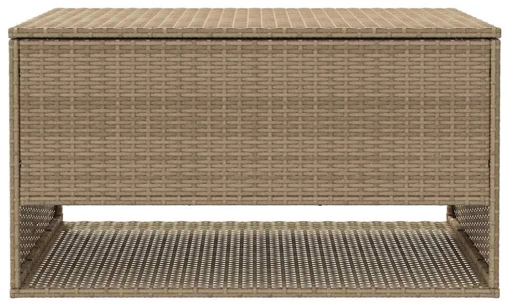Caixa para almofadões de exterior 100x55x55,5 cm vime PE bege