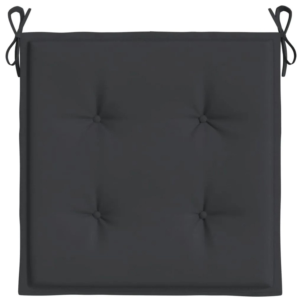 Almofadões p/ cadeiras de jardim 6 pcs tecido oxford preto