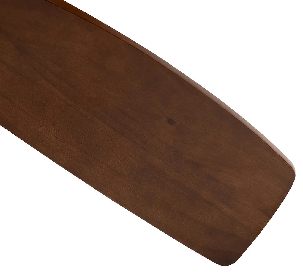 Ventilador de teto preto com madeira 131,5cm incl. LED regulável com controle remoto - Jerri