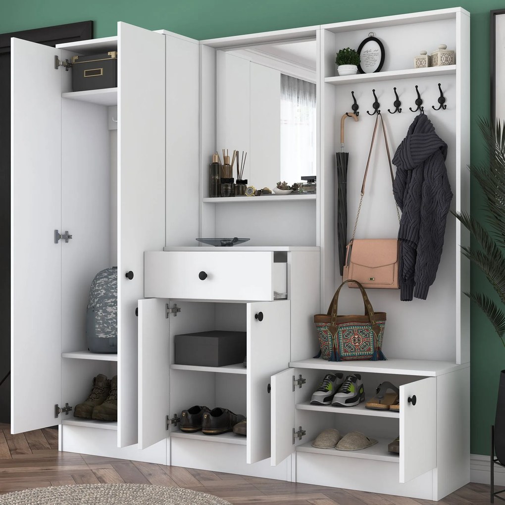 Hall Stand M3 – Branco – 179,4x182,8x37,3 cm