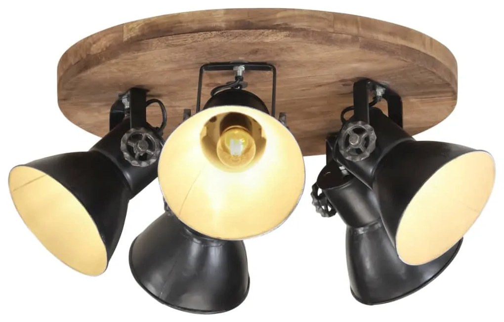 vidaXL Candeeiro de teto 25 W 50x50x25 cm E27 preto