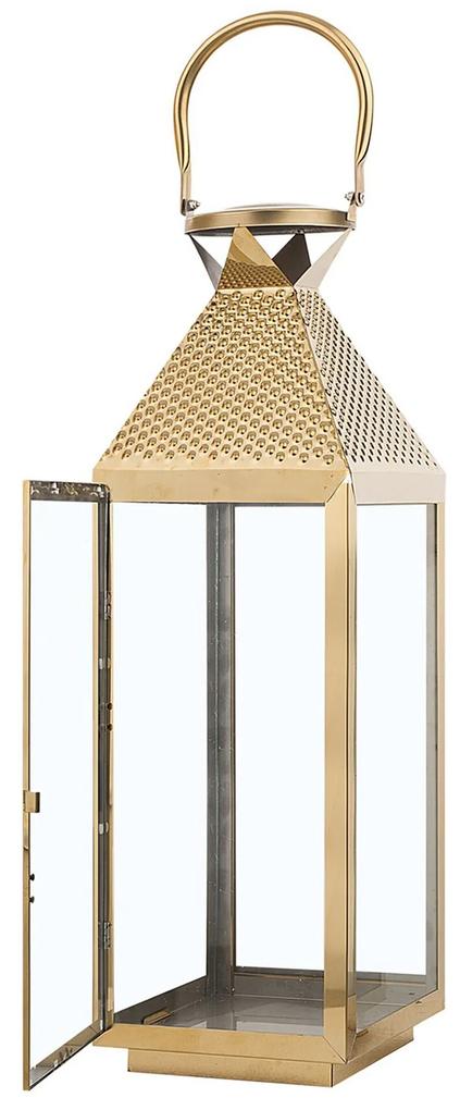 Lanterna decorativa dourada 55 cm BALI Beliani