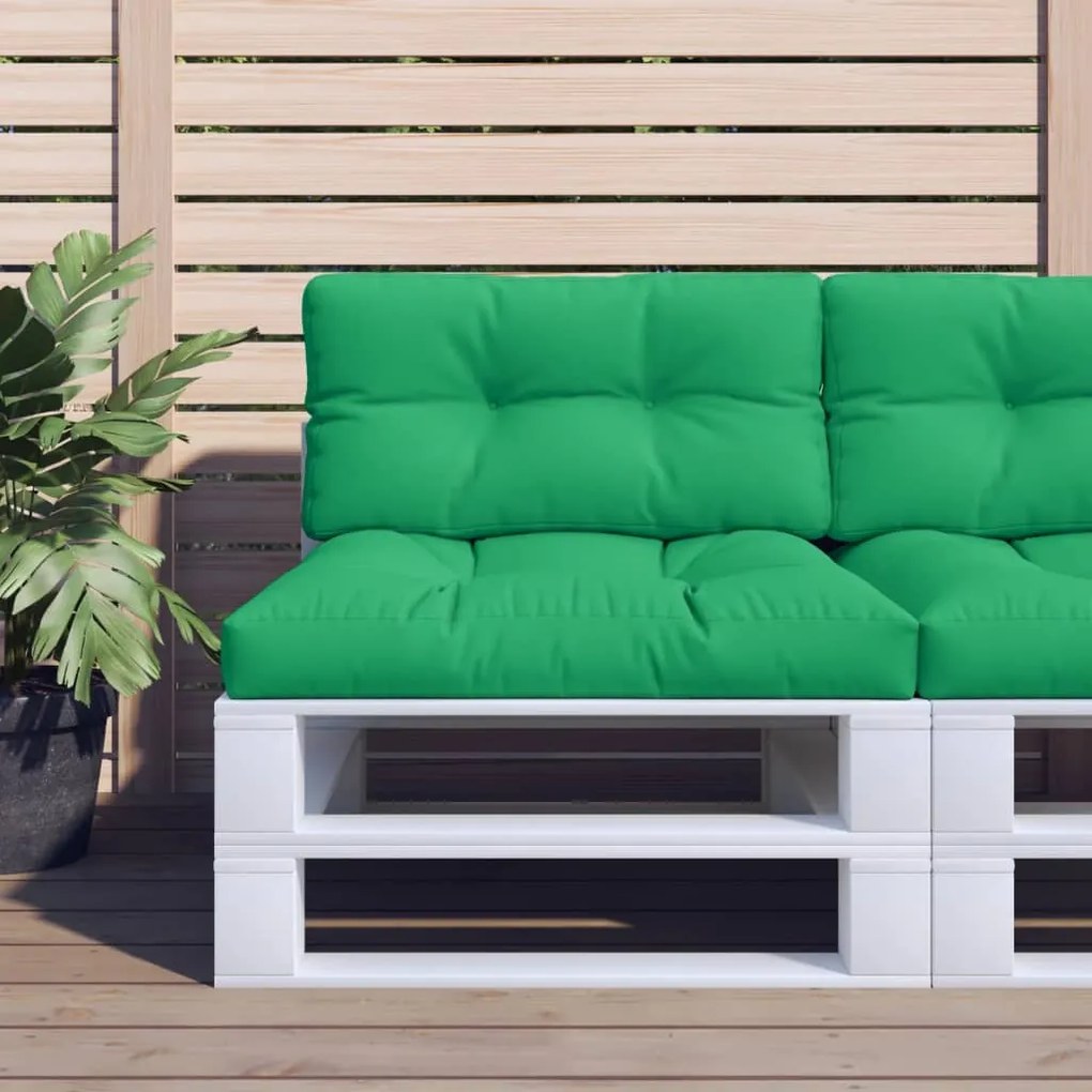 vidaXL Almofadão para sofá de paletes 80x40x12 cm tecido verde