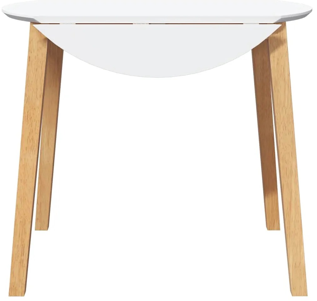 Mesa de jantar madeira seringueira maciça Natural