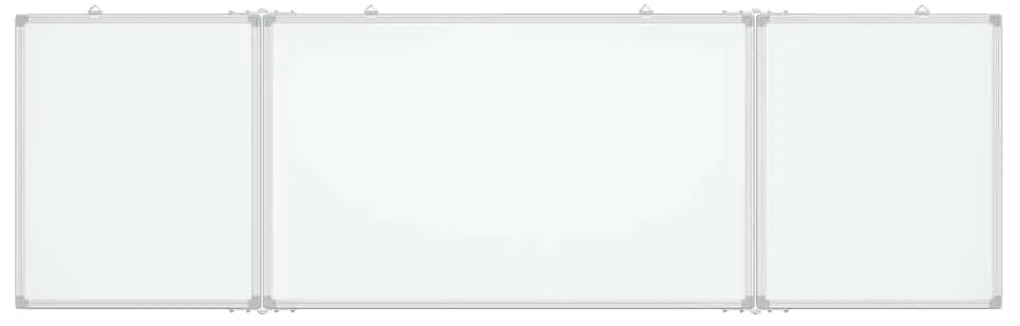 Quadro branco magnético dobrável 160x60x1,7 cm alumínio