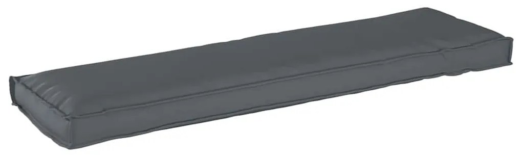 Almofada para palete para banco antracite, 140 x 40 x 8 cm, tecido oxf