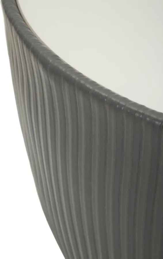 MESA DE CENTRO ELGE Ø 46X45 CM CINZA, DOURADO E BRANCO