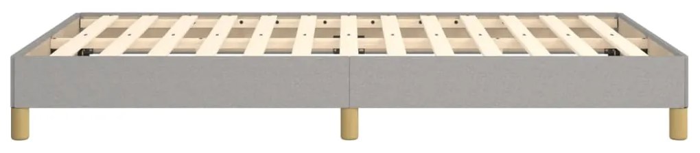Estrutura de cama sem colchão 120x200 cm tecido cinzento-claro