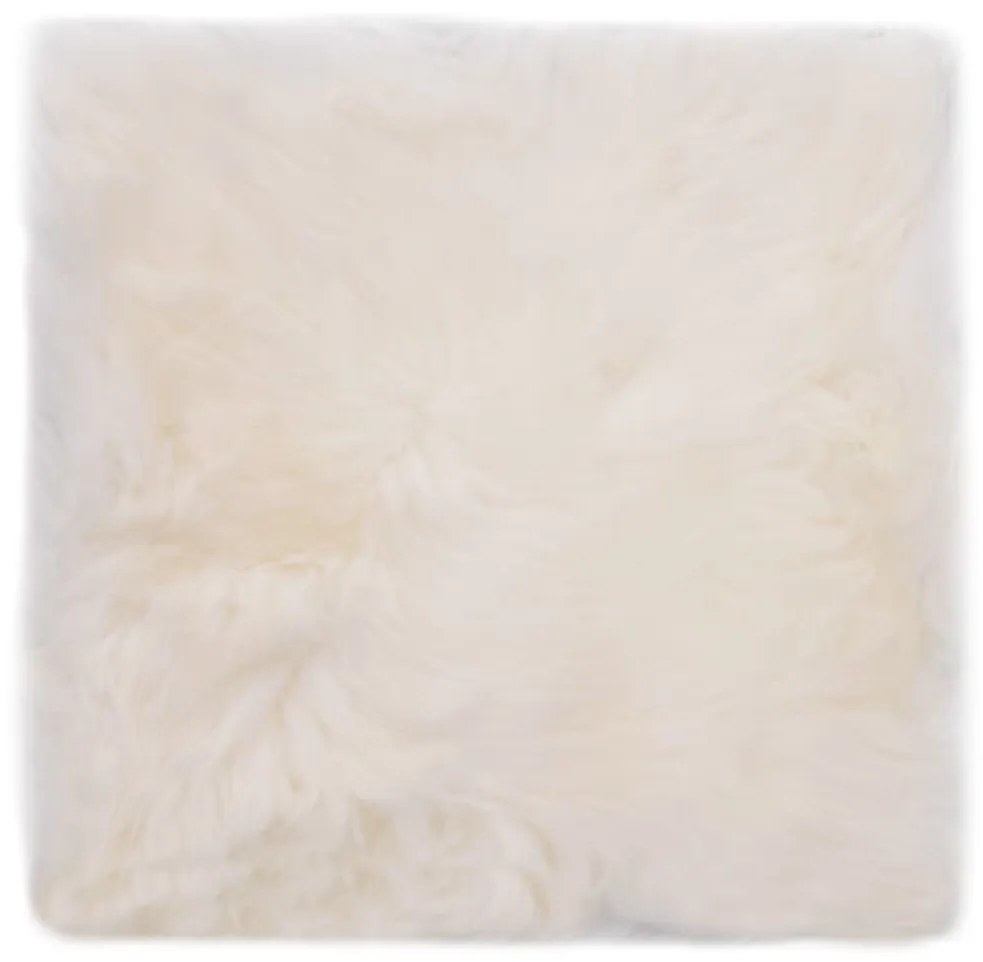Almofadas p/ cadeira 2 pcs 40x40cm pele carneiro genuína branca