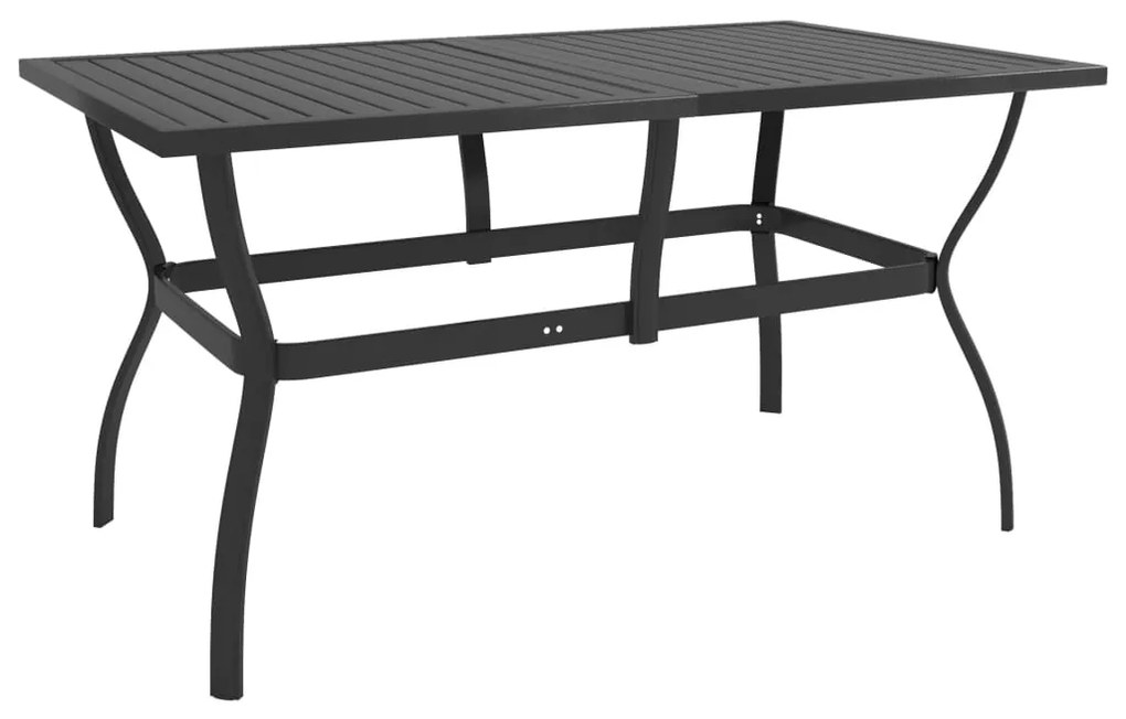 312169 vidaXL Mesa de jardim 140x80x72 cm aço antracite