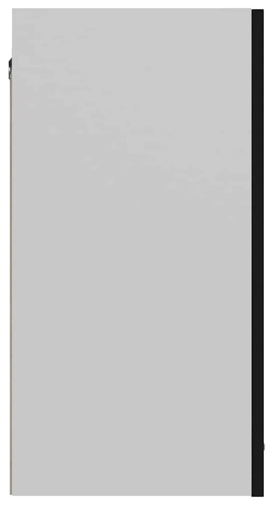 Armário de parede “Lyon” 60x31x60 cm derivados de madeira preto