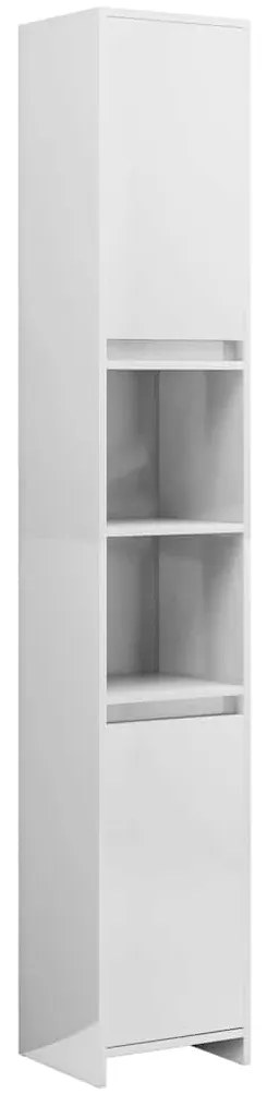 3 pcs conj. móveis casa de banho contraplacado branco brilhante