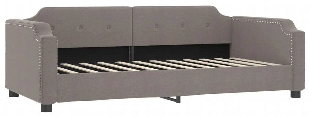 Sofá-cama c/ gavetão/gavetas 100x200cm tecido cinza-acastanhado