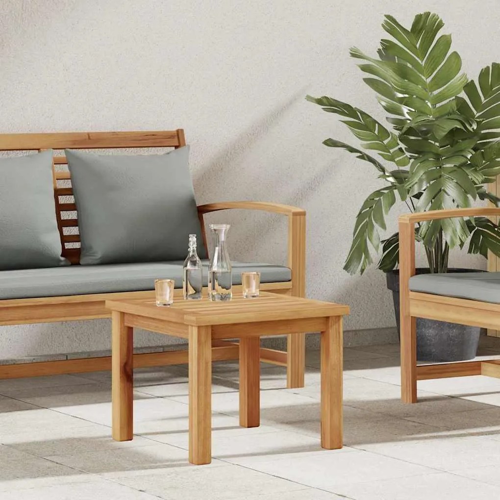 vidaXL Mesa de centro Castanho 45 x 45 x 36 cm Madeira de teca sólida
