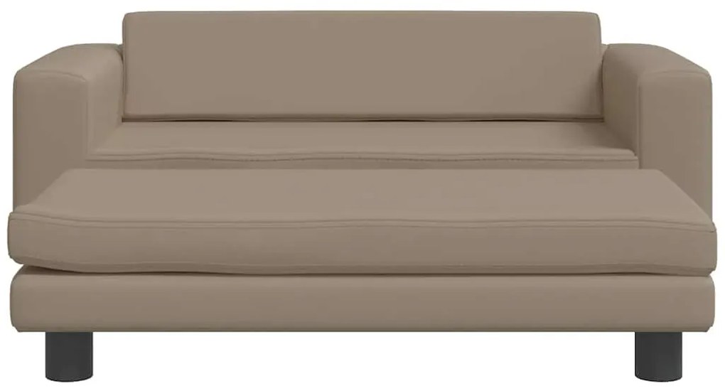 Cama para cães com extensão 100x50x30cm couro artif. cappuccino