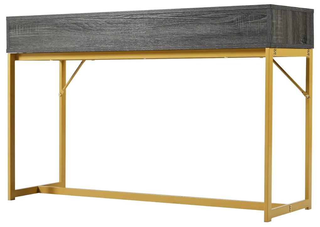Consola de Entrada com Gaveta – Matosinhos – 120x38x76 cm – Cinzento e