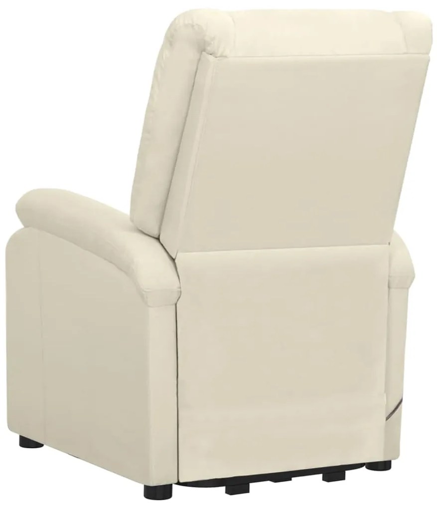 Poltrona elevatória tecido cor creme