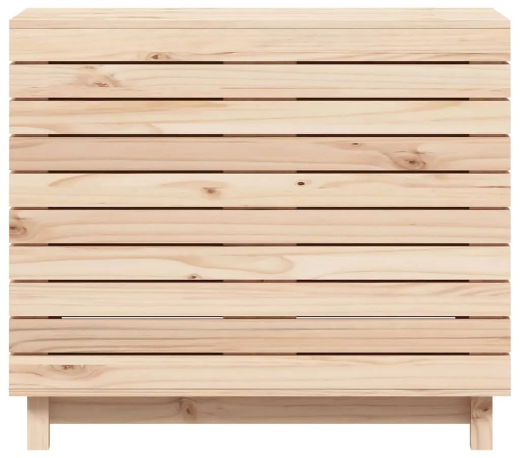 Cesto de roupa suja 88,5x44x76 cm madeira de pinho maciça