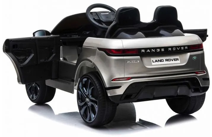 Carro elétrico para crianças 12V Range Rover Evoque pneus borracha e assento pele sintetica Cinzento