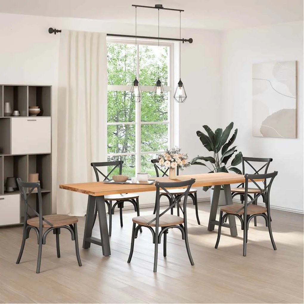 Pés para mesa de jantar em formato A, 2 peças, antracite, 60x(72-73) c