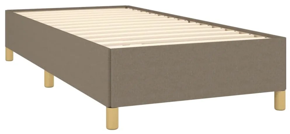 Estrutura de cama 90x190 cm tecido cinza-acastanhado