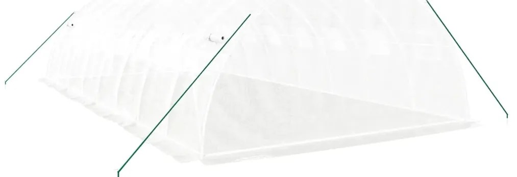 Estufa com estrutura de aço 32 m² 8x4x2 m branco