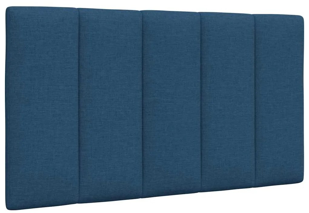 vidaXL Almofadão de cabeceira 90 cm tecido azul