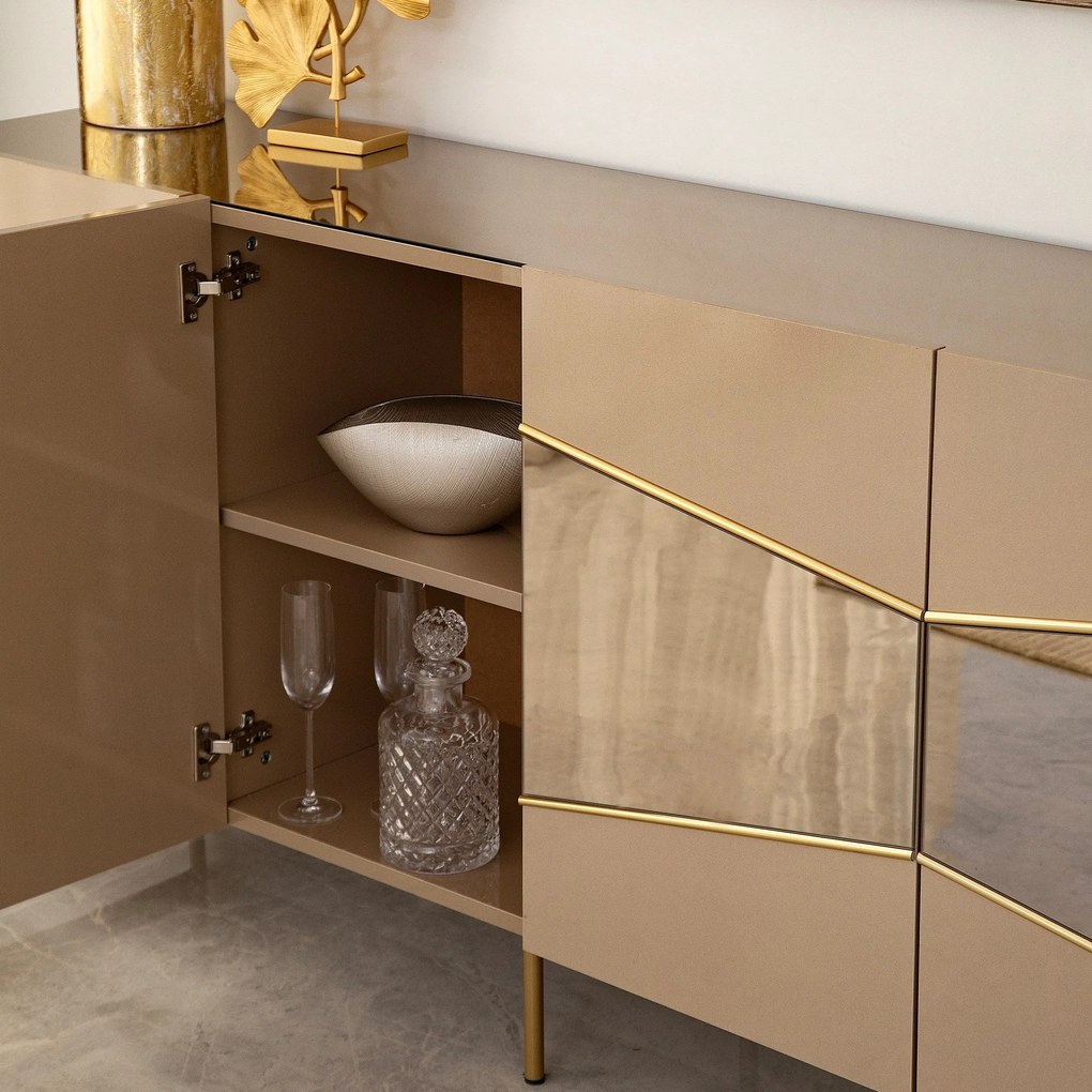 Console Nice – Bronze Gold – 180 cm x 80 cm x 40 cm