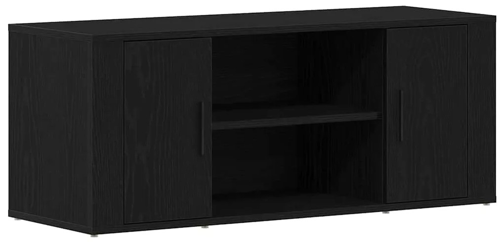 Armário para TV vidaXL Preto Carvalho 100x35x40 cm Madeira de Engenhar