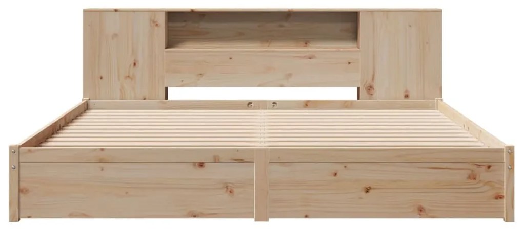 Cama com estante sem colchão 180x200 cm pinho maciço