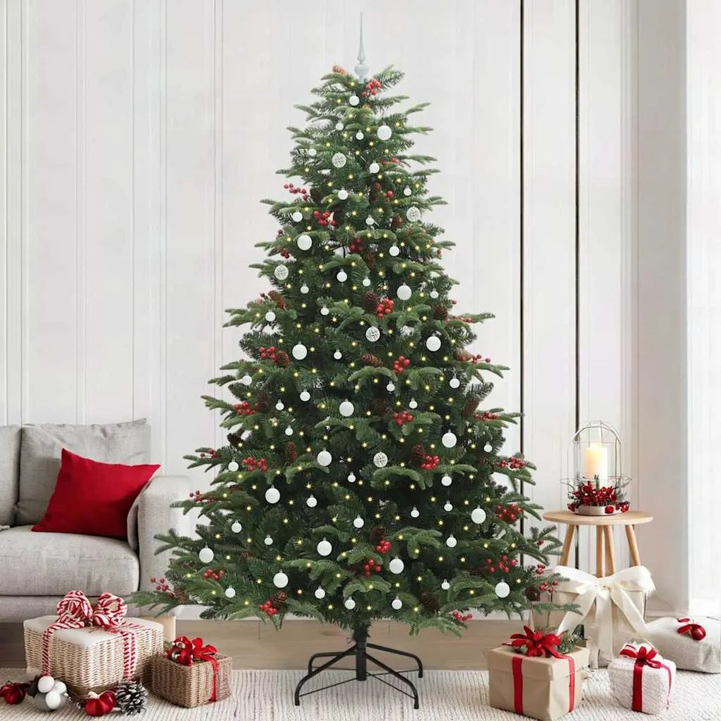 vidaXL Árvore de Natal Artificial Verde 240 cm PVC, Metal e Plástico
