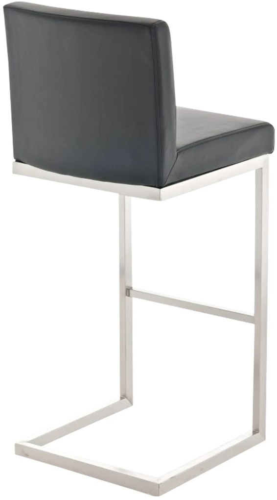 Banco de bar Paros em couro sintético 42 x 104 x 48 cm Preto
