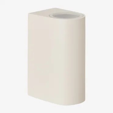 Aplique Exterior Em Alumínio Com 2 Pontos De Luz Pevot Tapioca Bege & ↑15 Cm - Sklum