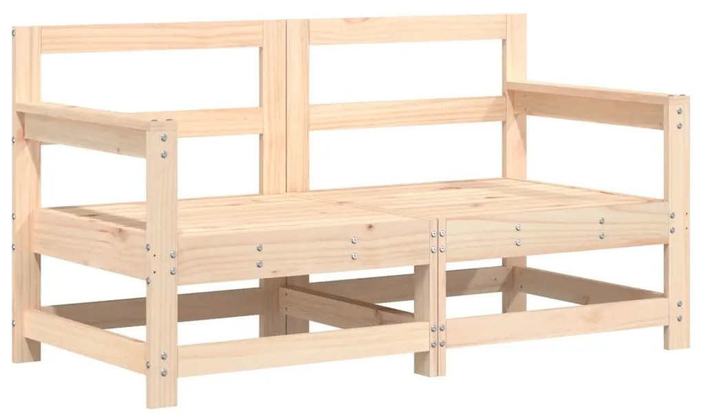 7 pcs conjunto lounge de jardim pinho maciço