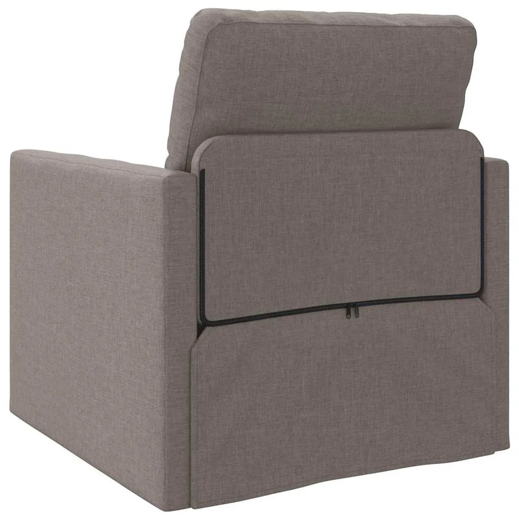 Sofá Cama de Chão 2 em 1 Taupe 74x77x81 cm Tecido