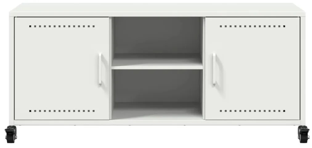 Móvel de TV 100,5x39x43,5 cm aço branco