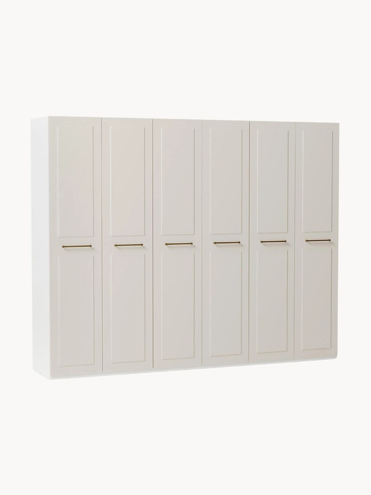Roupeiro modular com portas articuladas Charlotte, L 300 cm, vários tamanhos
