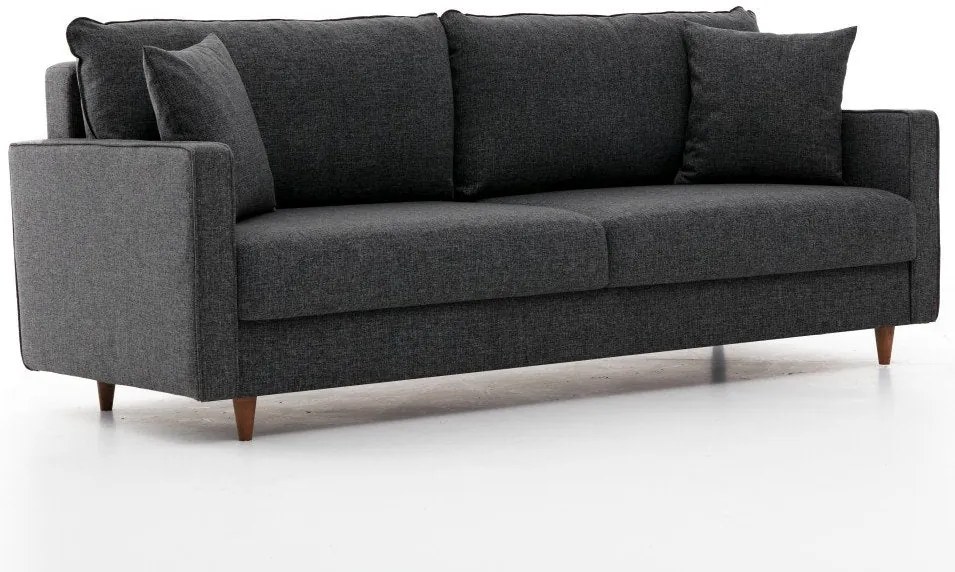 Sofá de 3 Lugares Eva – Antracite – 210x82x90 cm