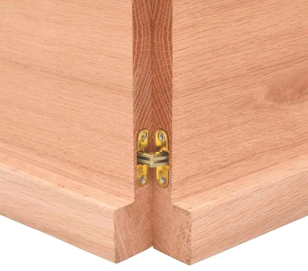 Prateleira de parede 140x60x(2-4) cm carvalho tratado castanho