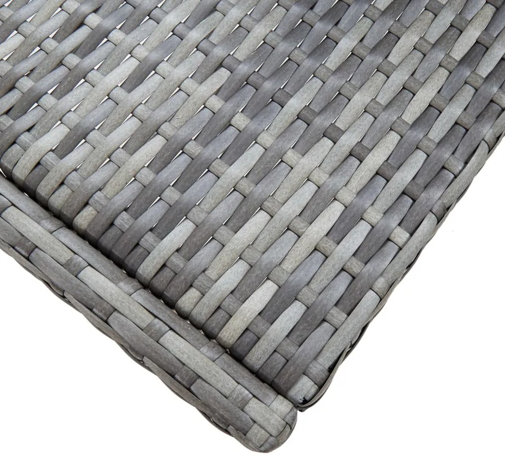 9 pcs conjunto bar p/ exterior vime PE madeira acácia cinzento